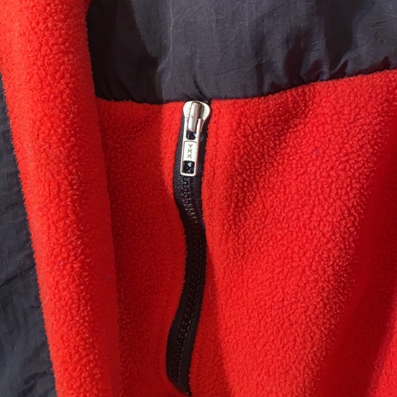 SOLD North Face Mens Full Zip Fleece Coat red - Picture 4 of 14